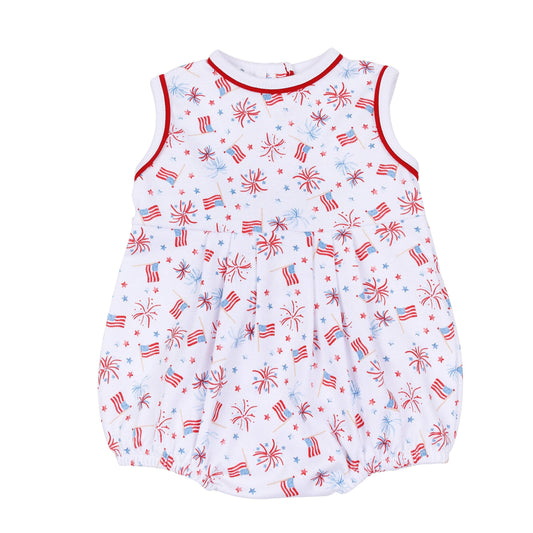 Americana Print Sleeveless Bubble
