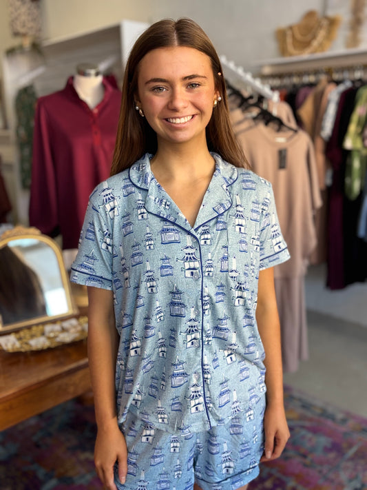 Pagoda Sleep Shorts Set