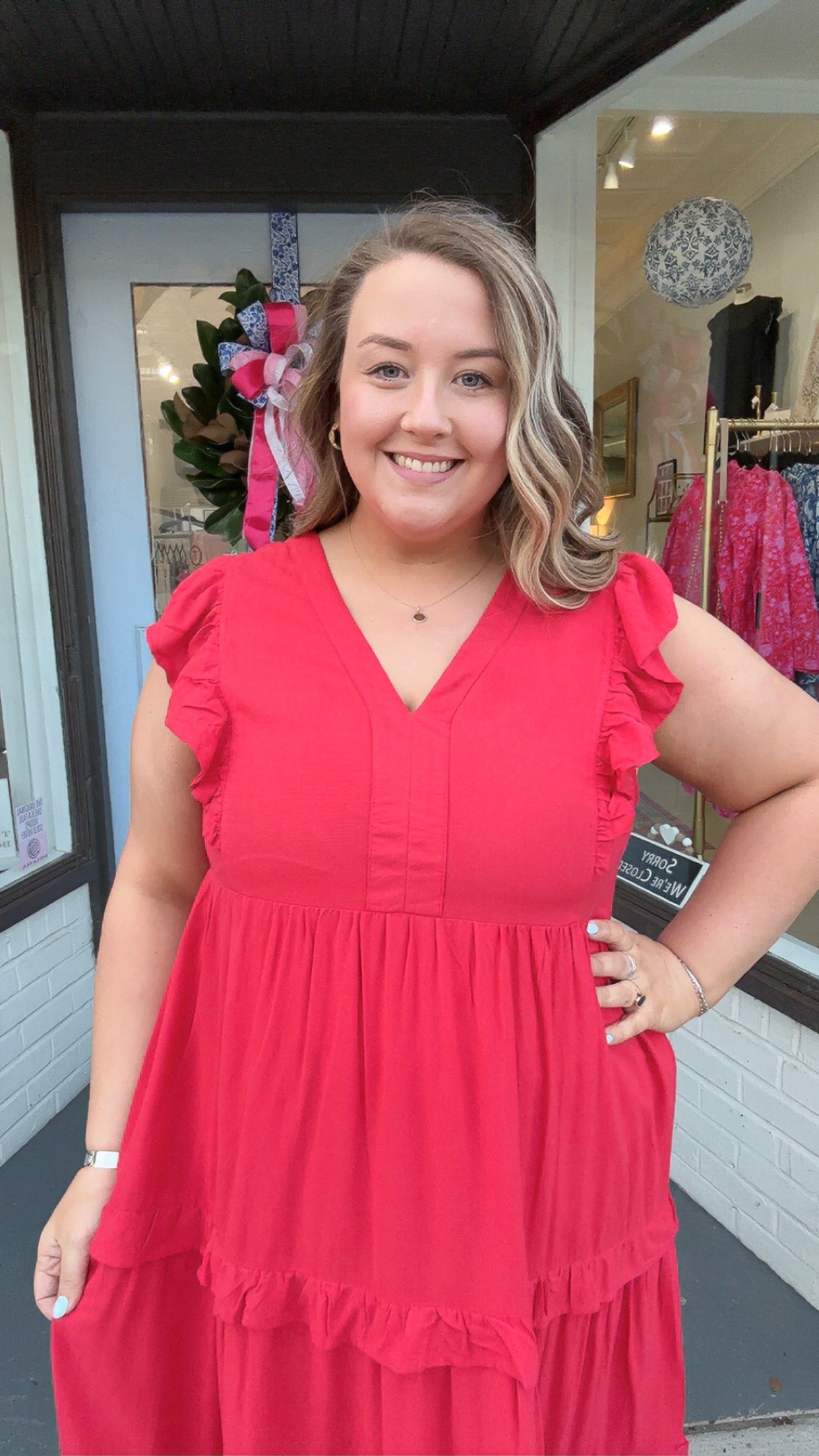 Red Hot Midi Dress