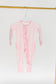 Pink Gingham Ruffle One Piece Bamboo Pajamas