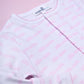 Little Sister Printed Footie: Pink / NB