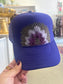 Polka Dot Purple, Feather Hat