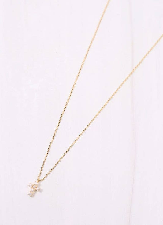 Caine Pearl Cross Necklace!