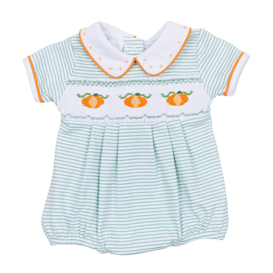 Lil' Pumpkin Classics Smocked Short Sleeve, Boy Bubble