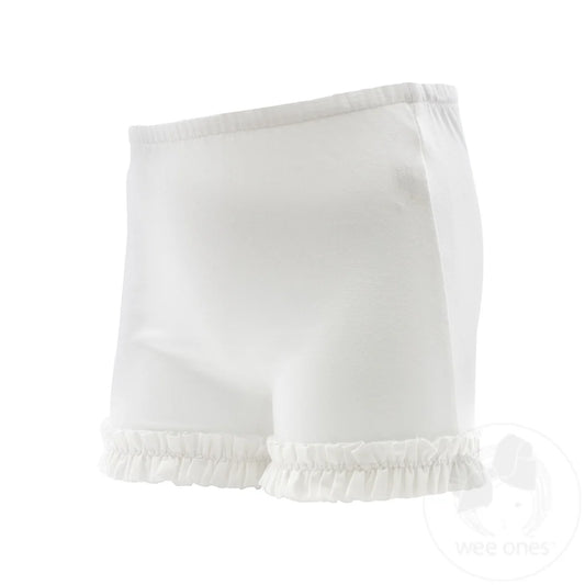 White Ruffle- Wondershorts