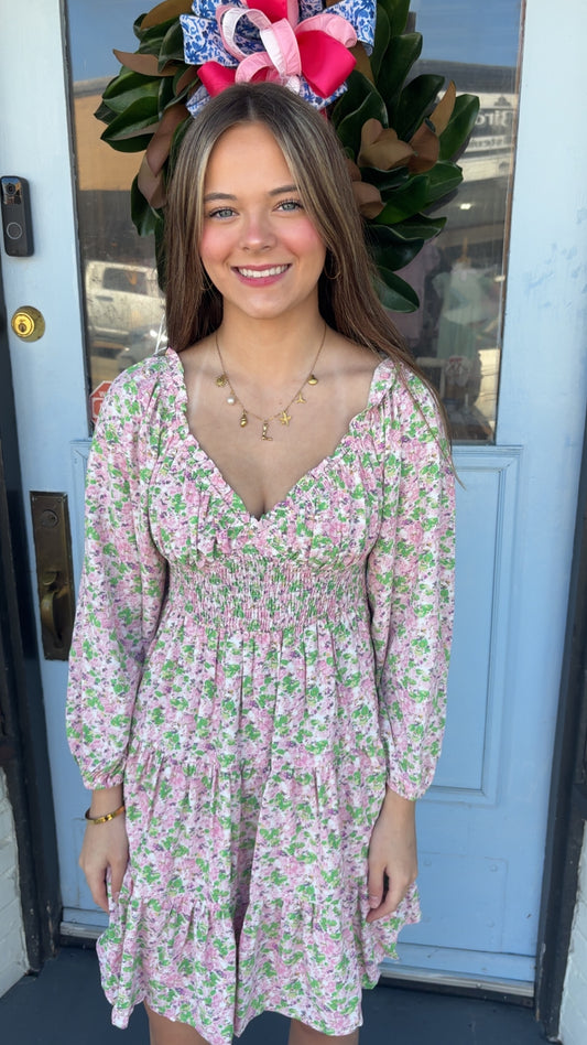 Pink Meadows Mini Dress