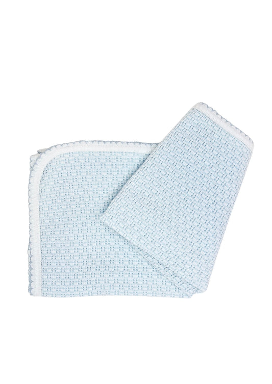 Paty, Blue Pima Cotton Blanket
