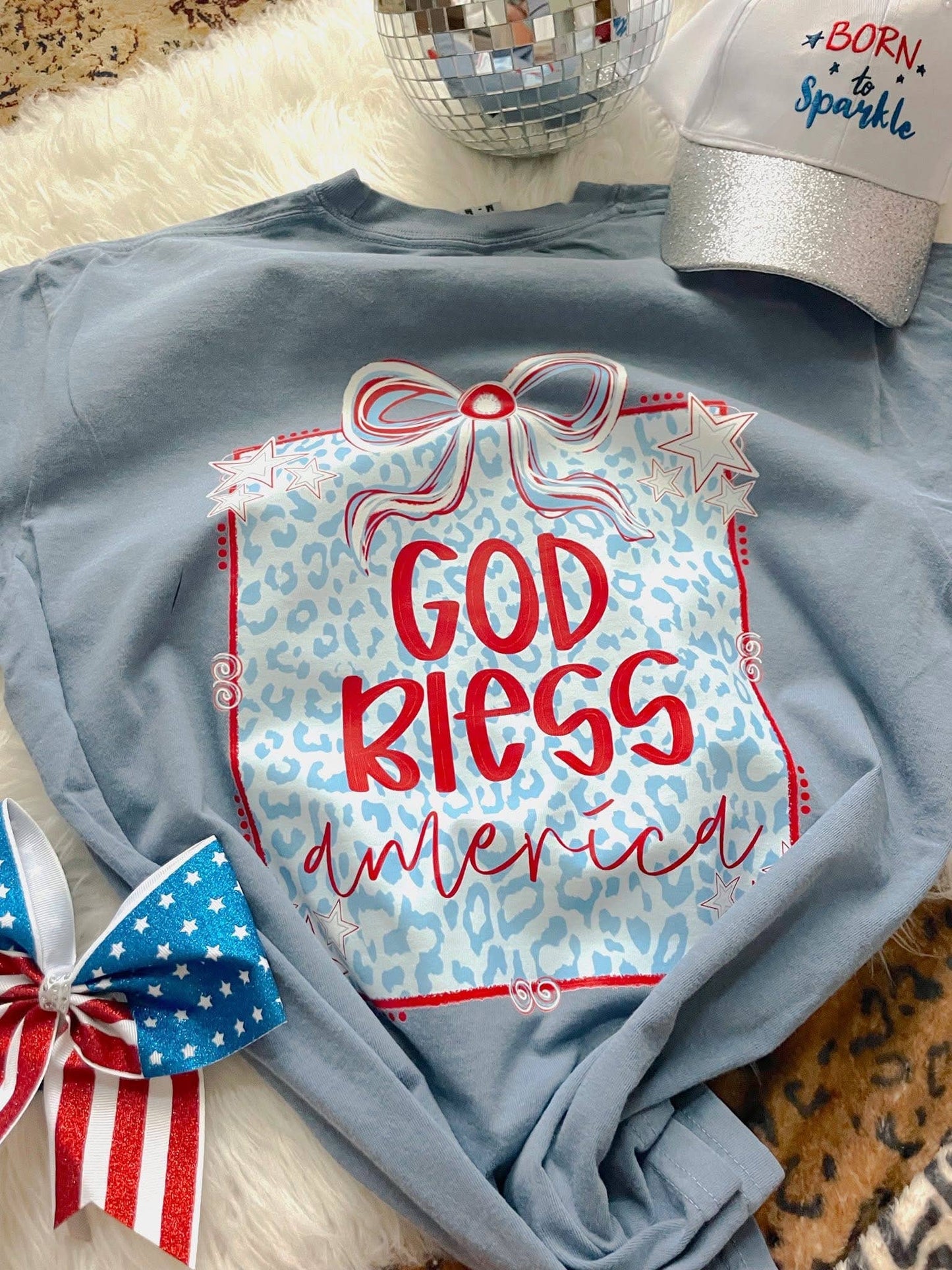 God Bless America Tee- Comfort Colors