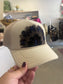 Cream & Blue Feather Trucker Hat