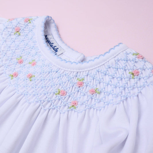 Charlotte Smocked Bishop Footie