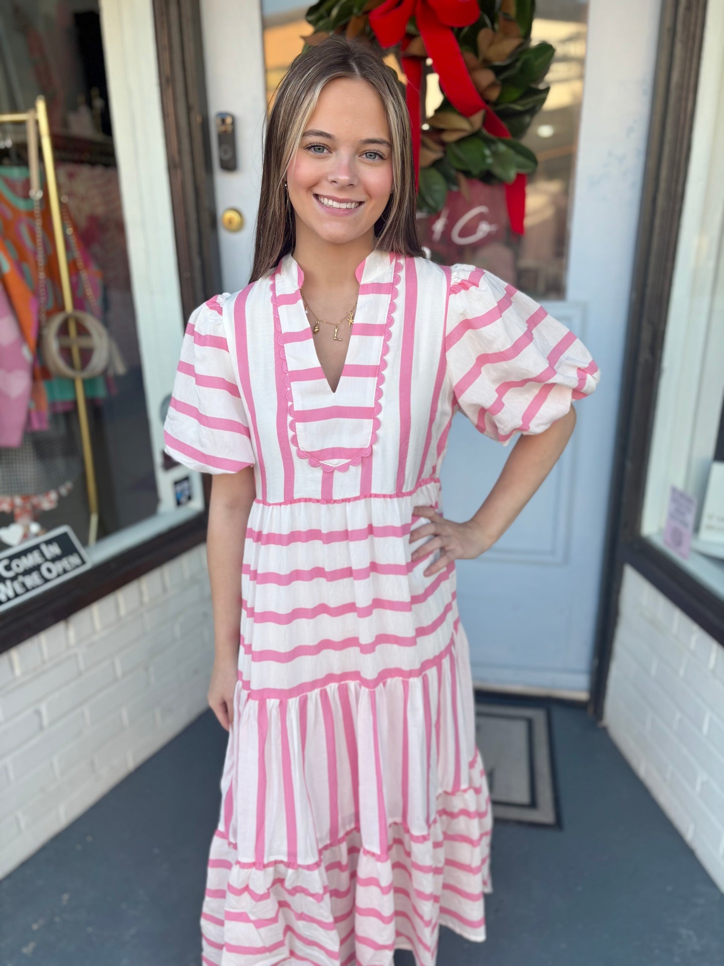 Lovely Day Midi Dress, Pink