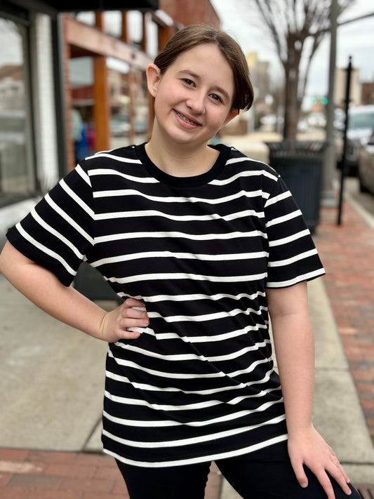 Black + White Short Sleeve Tee