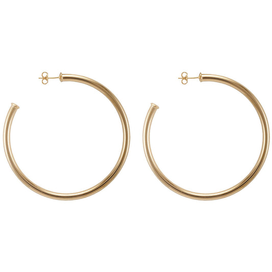 Everybody's Favorite Hoop Earrings: Shiny Champagne Plated