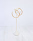 Hyde Park Hammered Hoop Earring, Worn Gold