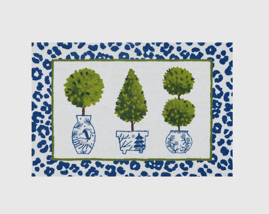 Trio Topiary Hook Rug