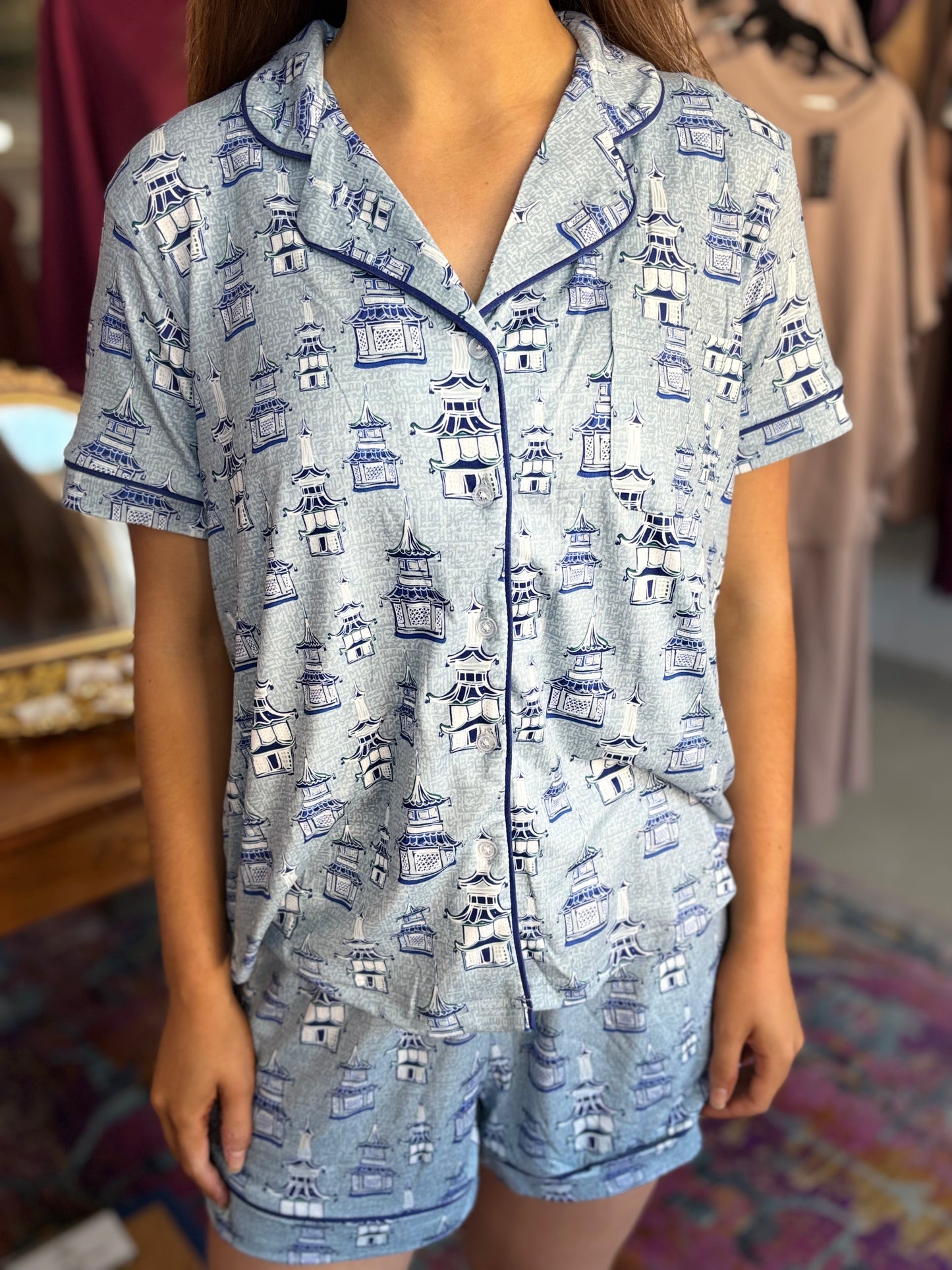 Pagoda Sleep Shorts Set