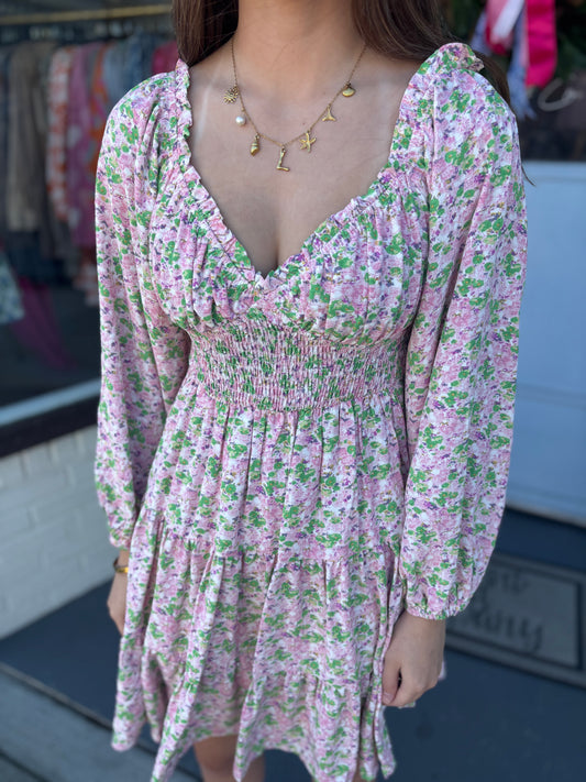 Pink Meadows Mini Dress