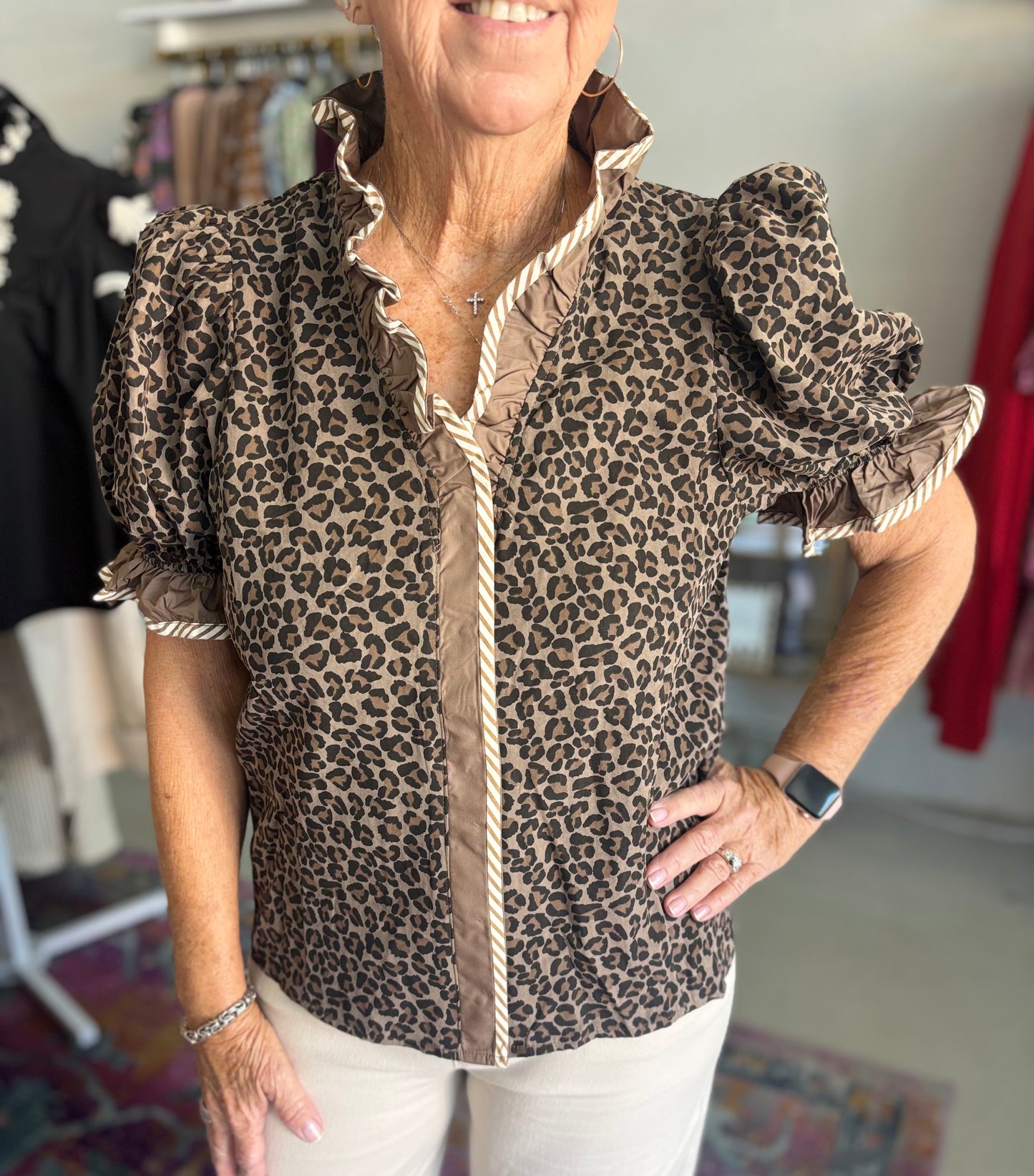 Cheetah Girl Ruffle Top