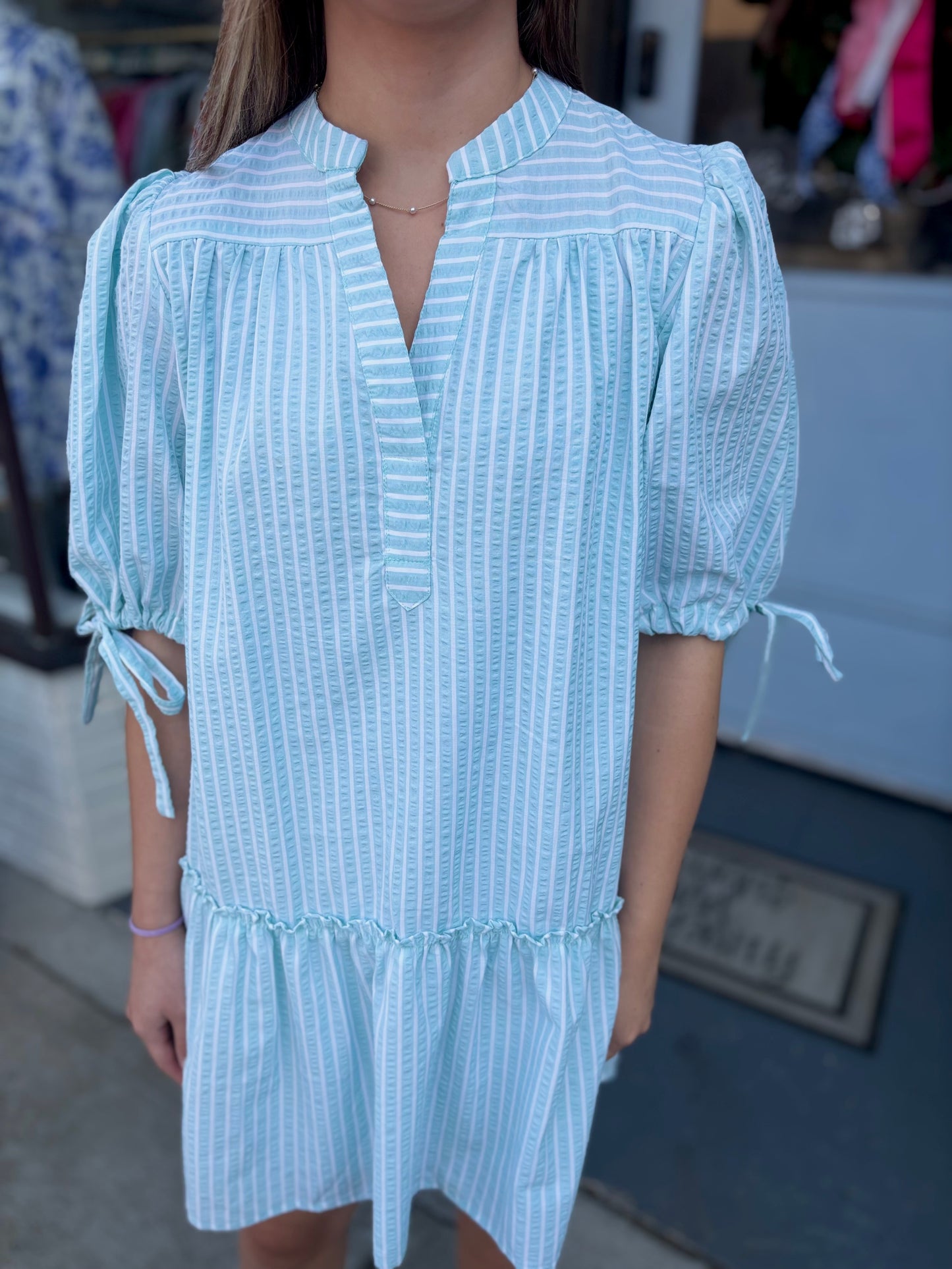 Minty Stripe Dress