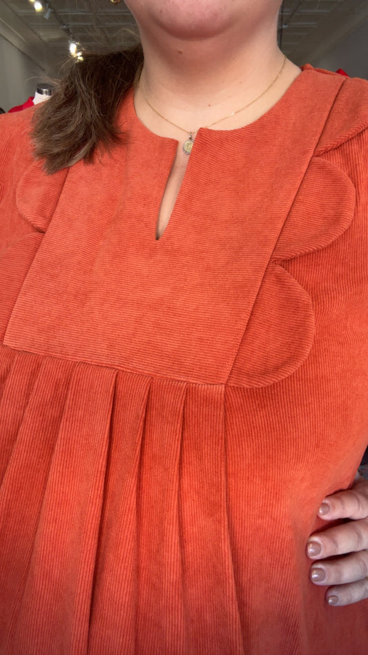 Rusty Corduroy Dress