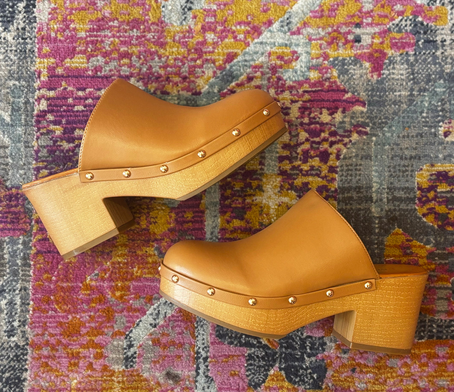 Chestnut Clog Mules