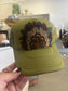 Olive Green, Feather Trucker Hat
