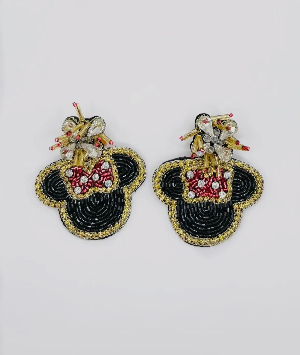 Minnie Mouse Beaded Earring