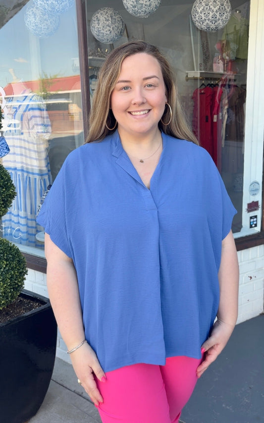 Dusty Blue Airflow Tunic