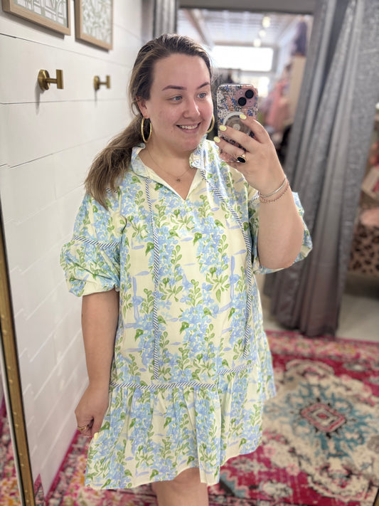 Spring Floral Dress, PLUS