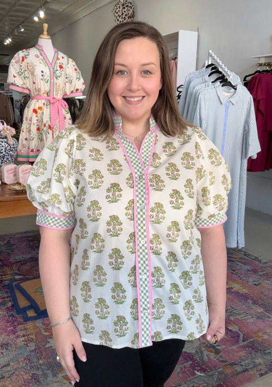 The Garden Party Button-Up Top