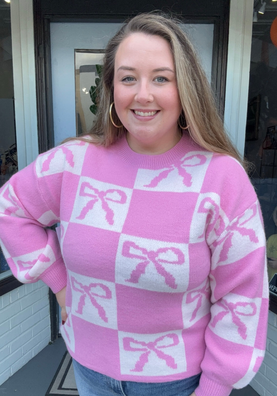 Pink & Pretty Bow Sweater