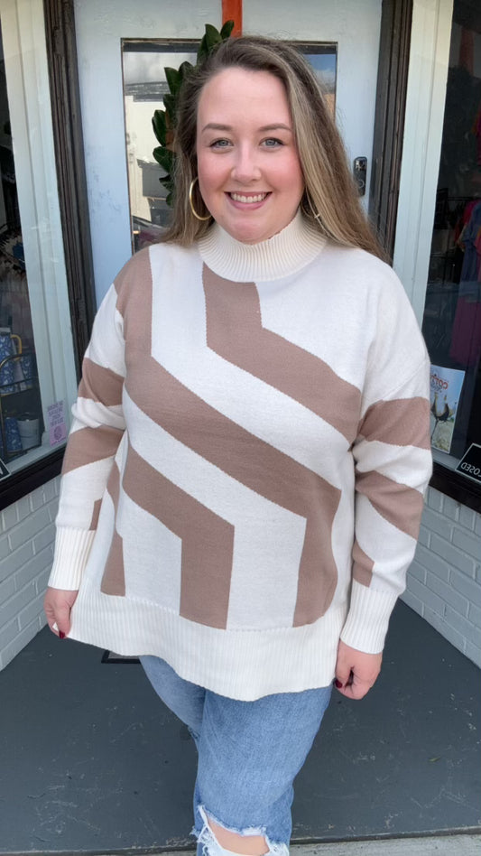 Zig Zaggy Sweater, PLUS