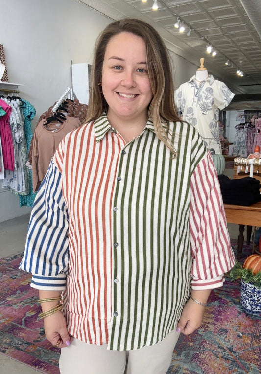 Fun Fall, Striped Top