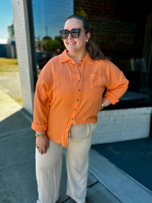 Stay Peachy, Button Up!