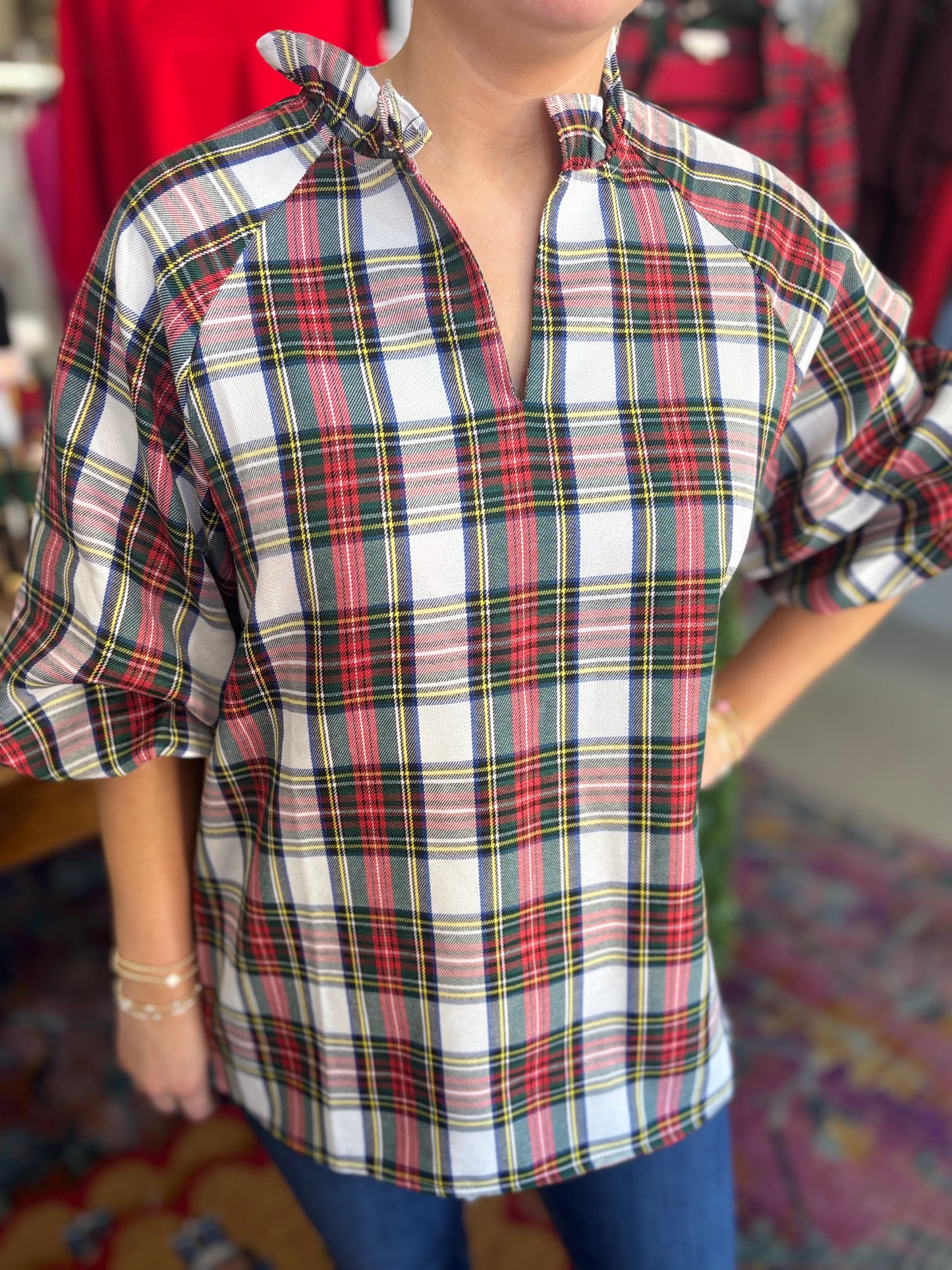 White Christmas, Plaid Top