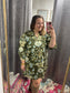 Olive & Blue Blooms Dress