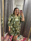 Olive & Blue Blooms Dress