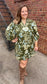 Olive & Blue Blooms Dress