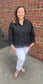 Black & Lace Button Down Blouse