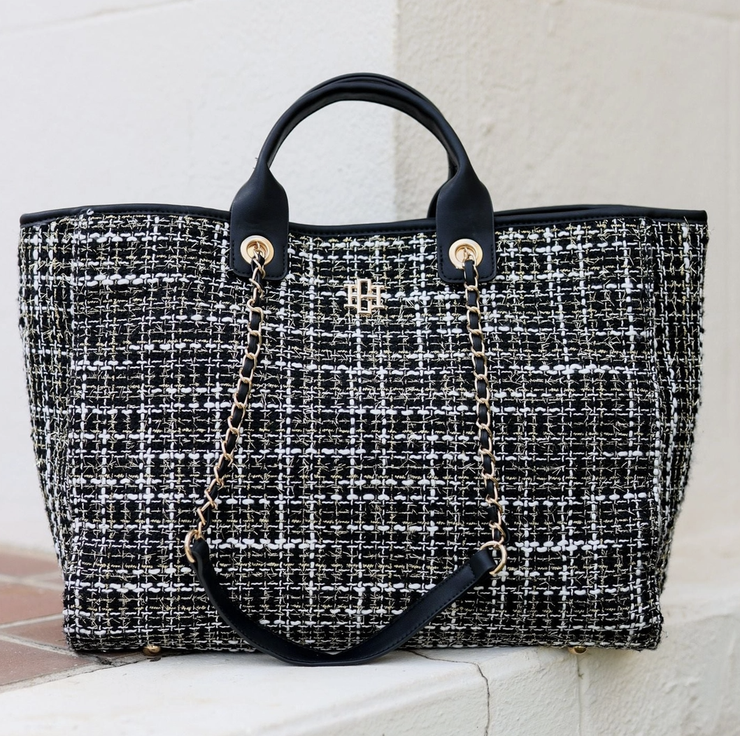 Tweed Tote BLACK