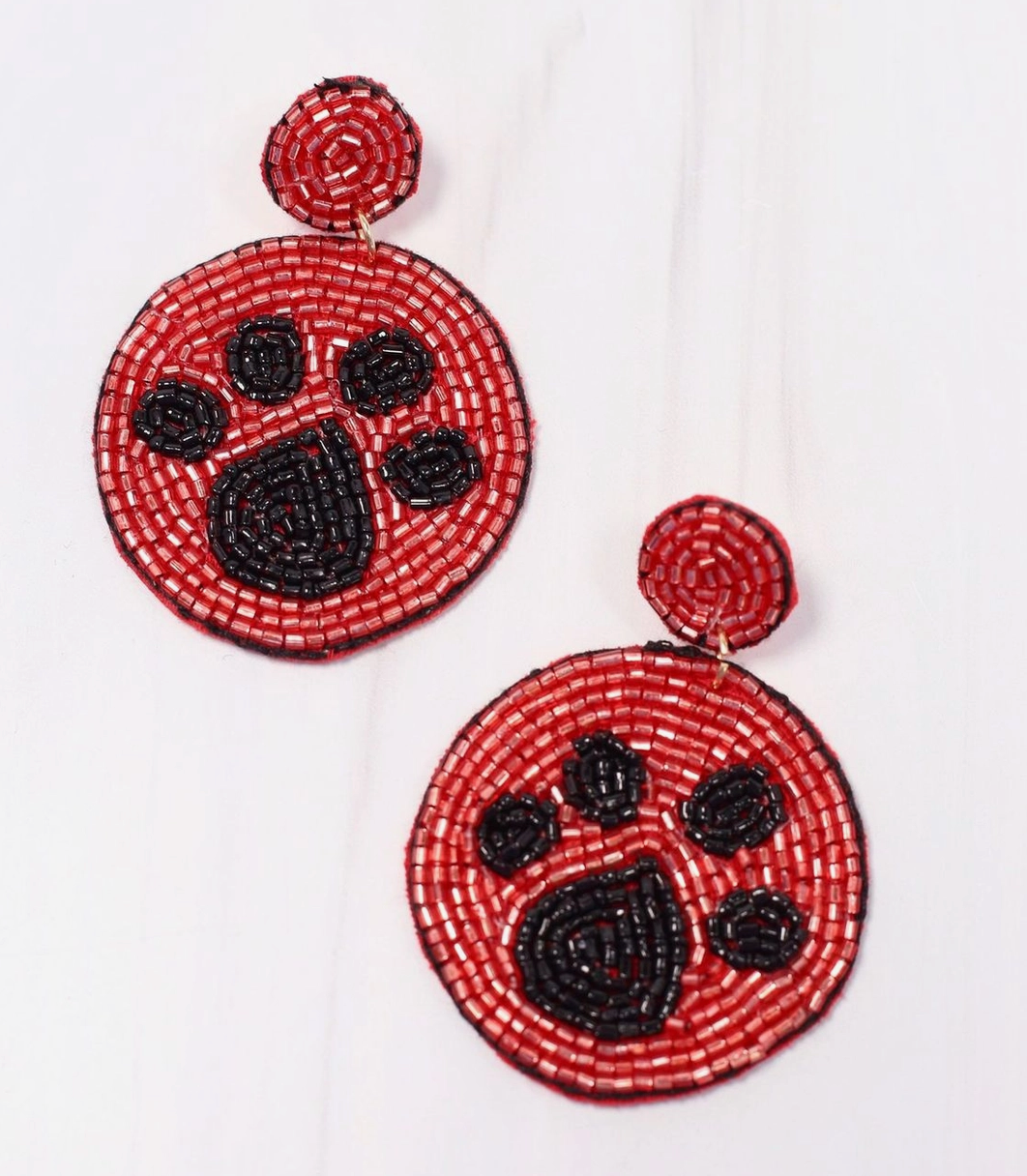 Paw Pride Beaded Earring