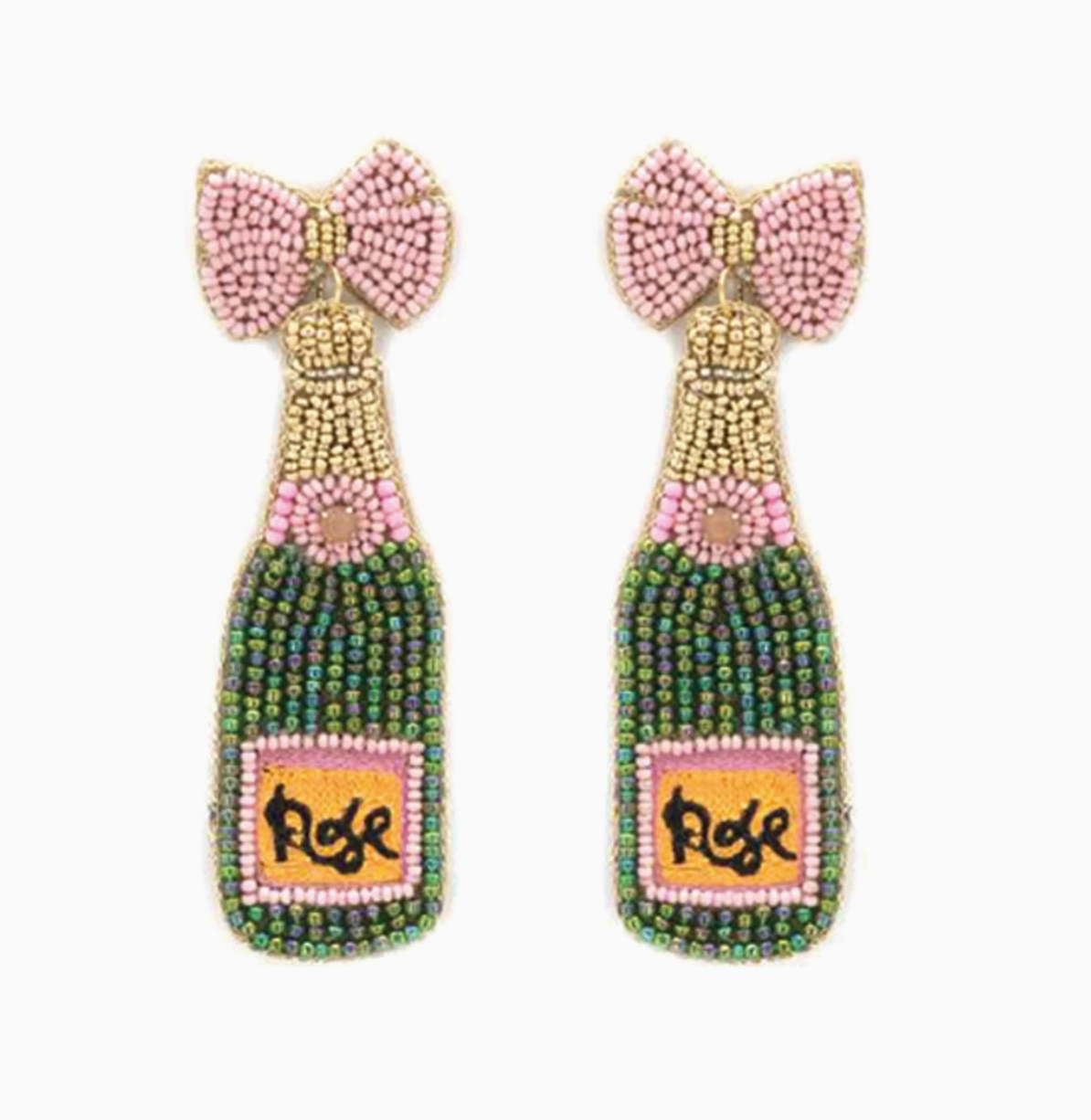 Rose Beaded Earrings