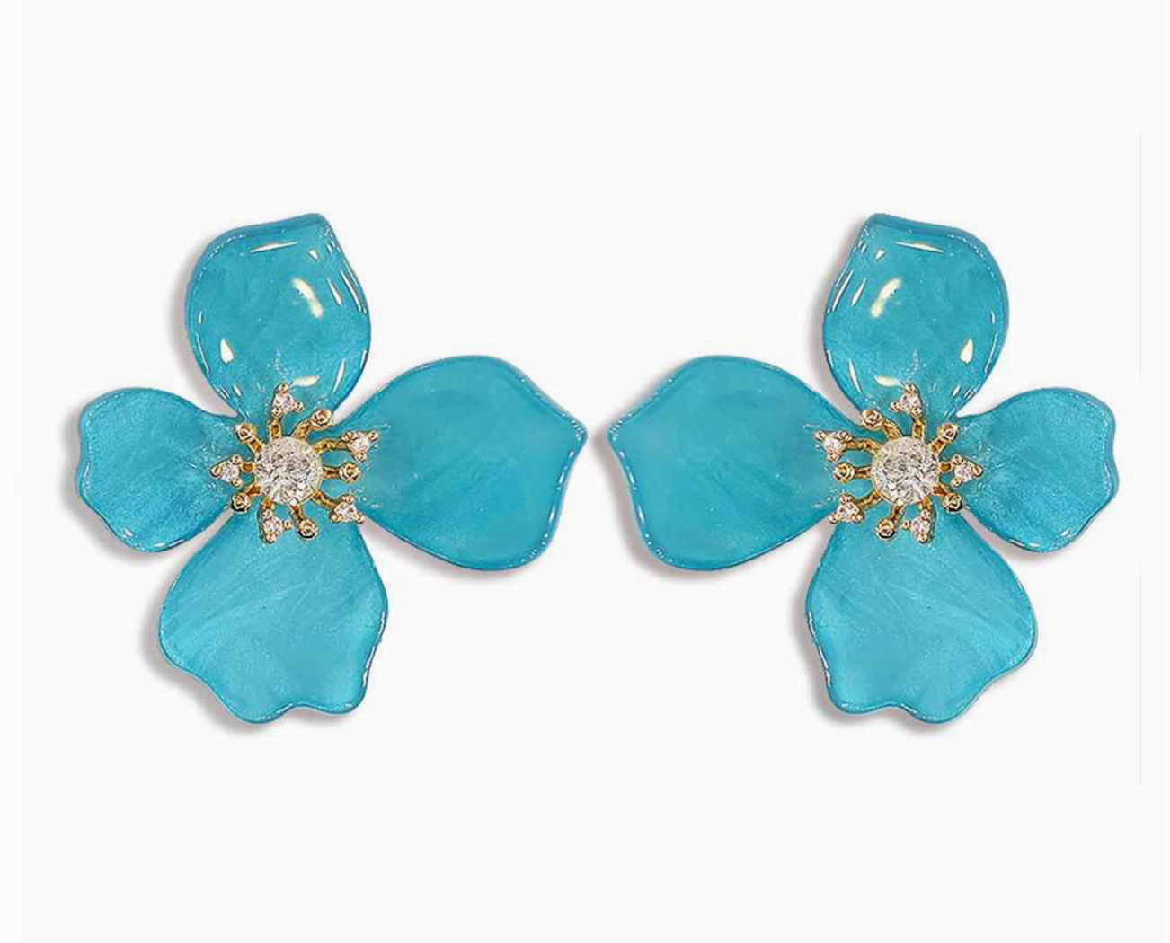 Blue Flower Earrings