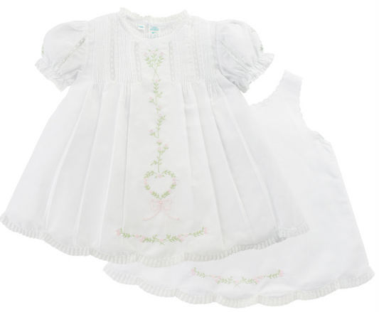 Floral Heart Slip Dress, White - Feltman Brothers