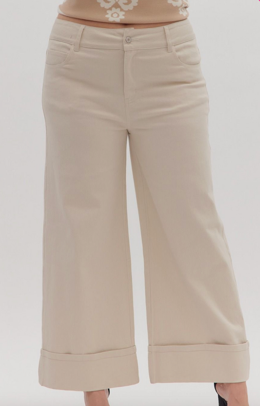 Sand Cuffed Denim Pants