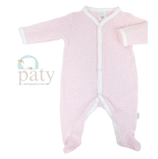 Baby Pink Knit Footie