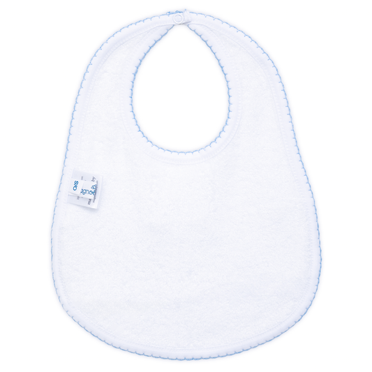 Jacob Smocked Bib - Light Blue