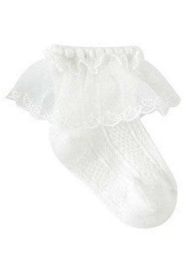 Angle Wing Lace, Baby Girl Socks