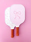 Pink Bow Floral Pickleball Paddle