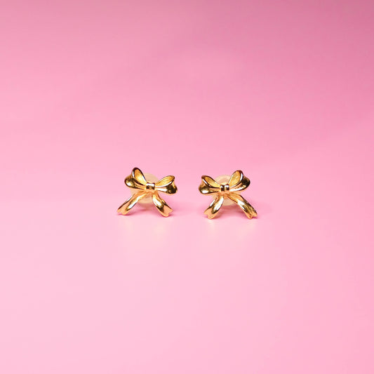 Solid Bow Stud Earring